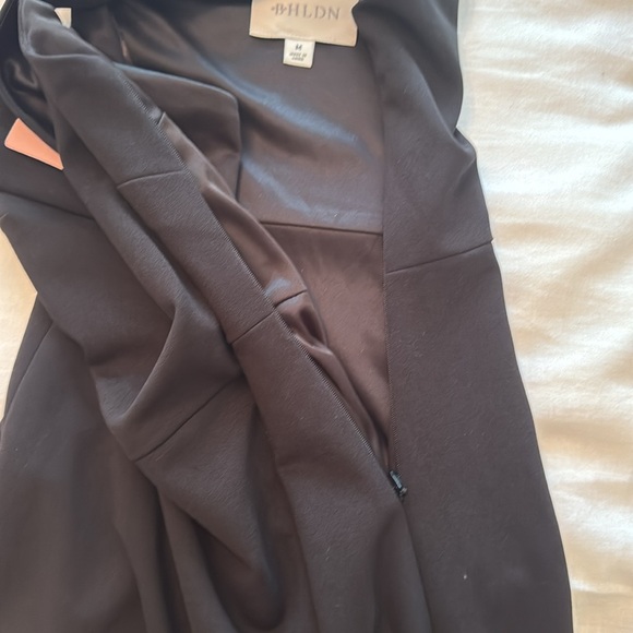 BHLDN Maci Off-The-Shoulder Stretch Crepe Mini Dress LBD - Picture 10 of 11